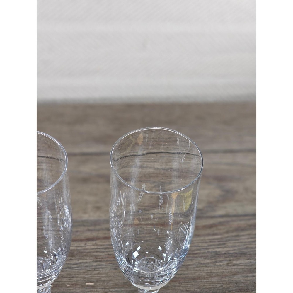 Set 2 Vintage Cordial Glasses Twisted Stem Clear Stemware 9.5 In - Picture 12 of 16